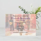 Invitation d'anniversaire de musiciens de rue joua (Debout devant)