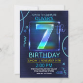 Invitation d'anniversaire de Neon (Devant)