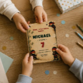 Invitation d'anniversaire de ninja mignon