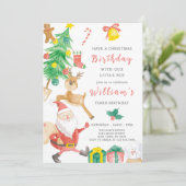 Invitation d'anniversaire de Noël (Debout devant)