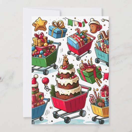 Invitation d'anniversaire de Noël (Dos)