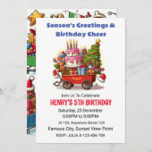 Invitation d'anniversaire de Noël (Devant / Derrière)