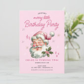 Invitation d'anniversaire de Noël de la fille Joye (Debout devant)