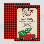 Invitation d'anniversaire de Noël du Garçon de Cam (Devant / Derrière)