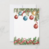 Invitation d'anniversaire de Noël Oh What Fun Chri (Dos)