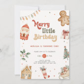 Invitation d'anniversaire de Noël pour 1 an (Devant)