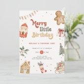 Invitation d'anniversaire de Noël pour 1 an (Debout devant)