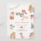 Invitation d'anniversaire de Noël pour 1 an Rouge (Devant)