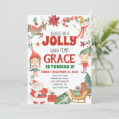 Invitation d'anniversaire de Noël pour les enfants (Debout devant)