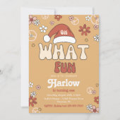 Invitation d'anniversaire de Noël super | Hiver (Devant)