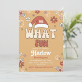 Invitation d'anniversaire de Noël super | Hiver (Debout devant)