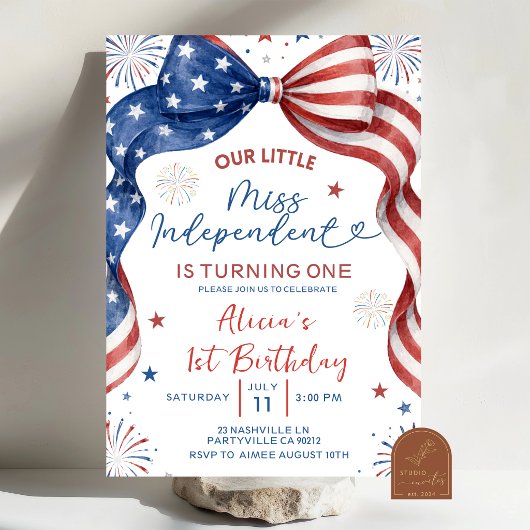 Invitation d'anniversaire de notre Miss Indépendan