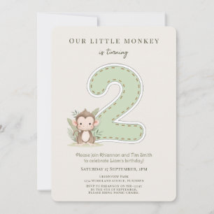 Invitation d'anniversaire de notre petit singe 2 a