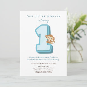 Invitation d'anniversaire de notre petit singe ble
