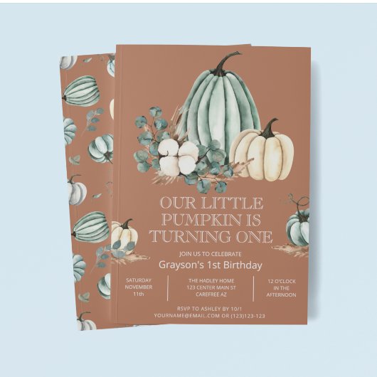 Invitation d'anniversaire de notre petite citrouil