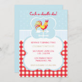 Invitation d'anniversaire de palette de temps de (Devant / Derrière)