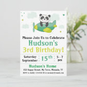 Invitation d'anniversaire de panda (Debout devant)