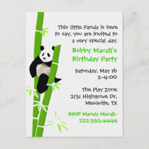 Invitations Faire Part Cartes Anniversaire Panda Zazzle Be