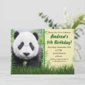 Invitation d'anniversaire de panda (Debout devant)