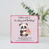 Invitation d'anniversaire de Panda (Debout devant)