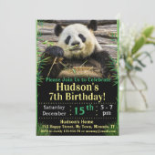 Invitation d'anniversaire de panda (Debout devant)