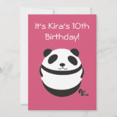 Invitation d'anniversaire de Panda (Devant)