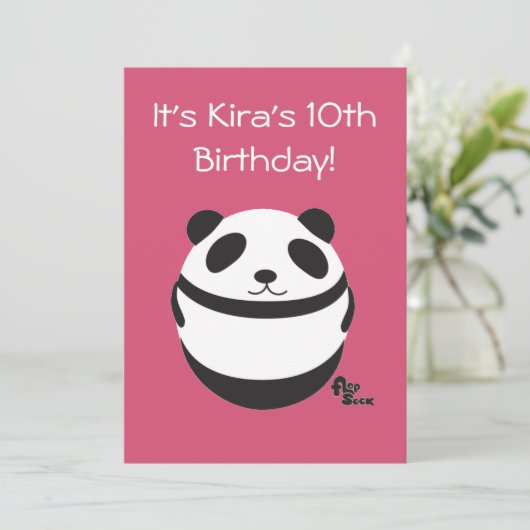 Invitation d'anniversaire de Panda (Debout devant)