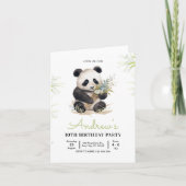 Invitation d'anniversaire de panda, Fête d'anniver (Devant)