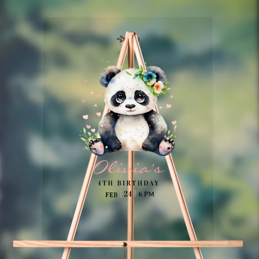 Invitation d'anniversaire de Panda, Invitation d'a (Neutre)