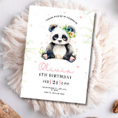 Invitation d'anniversaire de Panda, Invitation d'a