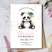 Invitation d'anniversaire de Panda, Invitation d'a