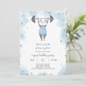 Invitation d'anniversaire de Panda Sport (Debout devant)