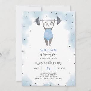 Invitation d'anniversaire de Panda Sport
