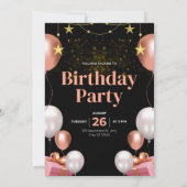 Invitation d'anniversaire de papier Rustique Kraft (Dos)