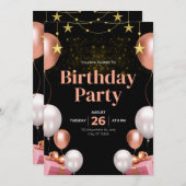 Invitation d'anniversaire de papier Rustique Kraft (Devant / Derrière)