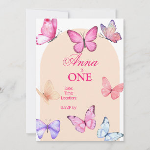 Invitation d'anniversaire de papillon