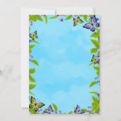 Invitation d'anniversaire de papillon (Dos)