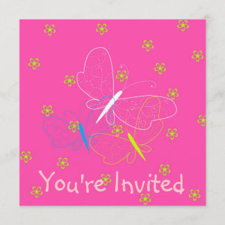 Invitation d'anniversaire de papillon
