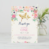 Invitation d'anniversaire de papillon (Debout devant)