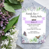 Invitation d'anniversaire de papillon