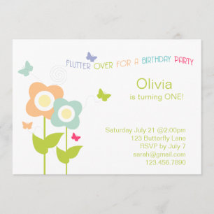 Invitation d'anniversaire de papillon