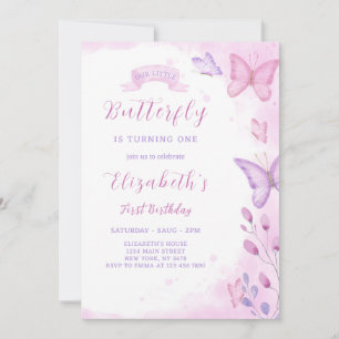 Invitation d'anniversaire de papillon