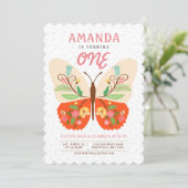 Invitation d'anniversaire de papillon (Debout devant)