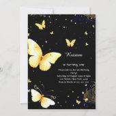 Invitation d'anniversaire de papillon (Devant)