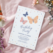 Invitation d'anniversaire de papillon simple moder