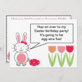 Invitation d'anniversaire de Pâques 5x7 customisé" (Devant / Derrière)