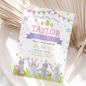 Invitation d'anniversaire de Pâques, Lapin de Pâqu