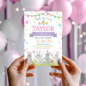 Invitation d'anniversaire de Pâques, Lapin de Pâqu