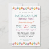Invitation d'anniversaire de Pâques pour fille ou (Devant)