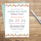 Invitation d'anniversaire de Pâques pour fille ou